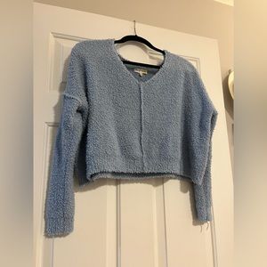 Hazel Moon Blue Fuzzy Sweater Size M